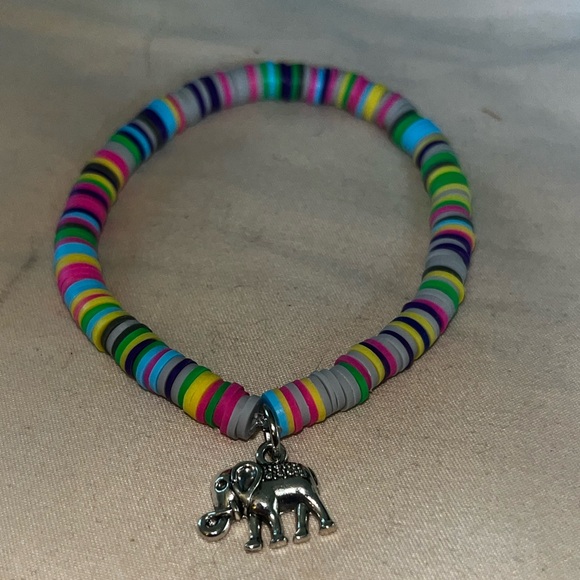Handmade Elephant Charm Bracelet - Picture 2 of 3